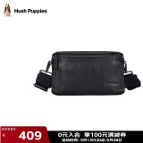 暇步士（Hush Puppies）斜挎包单肩包头层牛皮男大容量复古邮差小挎包休闲简约520礼物