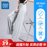 真维斯女装休闲冰丝裤束脚抽绳时尚垂感弹力夏季新款长裤子JRP A款 JR-32-251001-银灰8050 S 160/84A