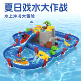 PIYO PEN豚小蒙aquaplay德国进口模拟河道儿童夏天戏水上乐园冲浪冒险玩具