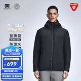 天石鹅铠甲Primaloft金标P棉棉服男士连帽春秋季户外运动夹克外套G435 黑色 连帽60g/㎡ XL （180/100A）