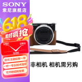 索尼（SONY）索尼微单相机 摄像机适用 2（京仓） E10皮套+腕带套装（棕色）新