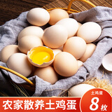 芮瑞 农家散养新鲜现捡鸡蛋笨鸡蛋谷物柴鸡蛋初生蛋 单枚40±5g 8枚