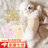 MIKI PAD狗狗绝育服手术狗狗衣服秋冬季薄款猫衣服包护肚公狗母狗术后防舔 背心护肚衣-黄色#可做绝育服 M+ 胸围42背长32（建议8-10斤