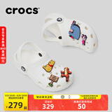crocs卡骆驰经典洞洞鞋儿童鞋户外休闲鞋凉鞋/206991 白色-100(含智必星) 34 (205mm)