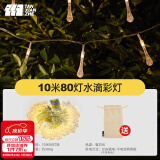 探险者（TAN XIAN ZHE）露营氛围灯珠天幕灯串灯带帐篷灯挂式超长续航彩灯装饰野营 【水滴灯】 两用款—10米