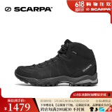 SCARPA思嘉帕登山鞋男鞋莫林加强版中帮户外鞋GTX防水防滑耐磨徒步鞋女 黑色 男款63050-201 42