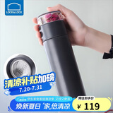 乐扣乐扣（LOCK&LOCK）品茗茶水分离不锈钢车载保温杯男女学生水杯400ML灰色LHC4233DGRY
