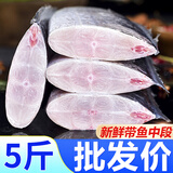 冰鲜部族带鱼段中段 新鲜冷冻海鲜 去头去尾切段东海带鱼刀鱼净重5斤 带鱼段【5斤实惠装】段宽4-5cm