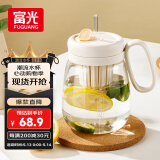 富光高硼硅玻璃杯 大容量水杯高颜值花茶杯茶水分离大肚杯子女士