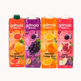 果满乐乐（gomolo）塞浦路斯进口 100%果汁4种口味混合（2号组合） 1升*4瓶 饮料聚餐