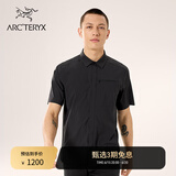 ARC'TERYX始祖鸟 SKYLINE SS SHIRT 透气 男子 短袖衬衣 BLACK/黑色 L