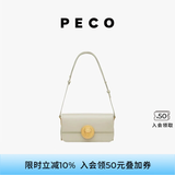 PECO852真皮斜挎复古小法棍包新款单肩通勤方包生日送女友礼物 斑鸠灰灰内里头层手搓牛皮 现货