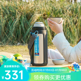 虎牌（TIGER）家居馆 保温壶男女车载旅行壶热水壶MHJ-A15C户外运动不锈钢大容 香槟金NH1.5L