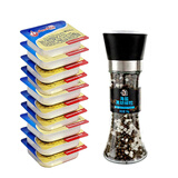 安佳（Anchor）新西兰进口动物黄油小包装7克家用煎牛排煎鸡蛋烘焙原料早餐面包 7g*15盒+海盐黑胡椒158g*1瓶