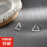耳钉女年潮简约小巧耳饰小众感夏季 缺口3角