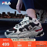 FILA 斐乐TREK满天星老爹鞋男鞋新款休闲鞋时尚复古运动鞋跑鞋  白芦笋/浆果蓝-WD 42.5
