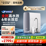 史密斯（A.O.SMITH）佳尼特蓝鲸净水器家用厨下式直饮净水机净饮机6年RO膜2.5升/分钟 高水效 1000G CR2500AE1国家补贴