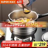 苏泊尔（SUPOR） 高压锅压力锅304不锈钢加厚防爆安全家用大容量燃气电磁炉通用 适合2-4人用- 20cm 4L