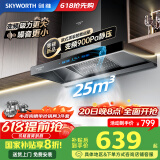 创维（Skyworth）【家电国家补贴20%】抽油烟机家用欧式顶吸式变频超大静压25立方大吸力油烟机T型排烟机自清洗Y019