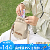 莱夫迷你手机包日字型斜挎包轻盈运动休闲帆布包包女包 奶茶杏-可放iPhone14