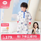 良良（liangliang）婴儿睡袋夏季空调房防踢被宝宝纯棉可拆袖儿童睡袋 星际蓝·秋冬款【适合15-20℃】 3XL（建议身高110-125cm）