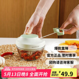 乐扣乐扣（LOCK&LOCK）塑料拉蒜器料理机绞肉蔬菜辅食粉碎器搅拌机蒜泥器3刀头款650ml 
