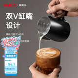 SIMELO咖啡杯拉花缸咖啡拉花杯304不锈钢奶泡杯600ML黑灰色旗舰版