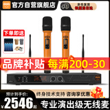 BBS CT-3【奢华K歌】无线话筒麦克风一拖二专业教学专用演出麦克风舞台主持KTV家庭卡拉OK家用K歌