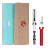 三文堂（TWSBI） ECO钢笔活塞上墨式钢笔系列学生成人练字书法透明示范钢笔男女孩大容量官方旗舰店正品 ECOT-透明本色 F尖【官方标配-3年免费保修】