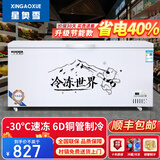 星奥雪冰柜商用家用卧式冷柜大容量冷藏冷冻展示柜双温商用大容量冷冻柜商用大冰柜 728单温铜管升级款（长1.45米）