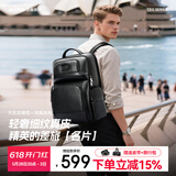 博牌双肩包头层牛皮商务背包男15.6吋电脑包旅行书包节日礼物送老公