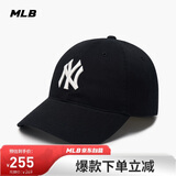 MLB帽子男女软顶棒球帽虞书欣明星同款运动鸭舌帽3ACP6601N-50BKS-F