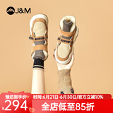 快乐玛丽（J&M）雪地靴女2024冬季新款短筒靴加绒保暖女靴时装皮毛一体棉鞋女东北 驼色【经典爆款 雪地畅行】 38 240mm
