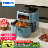飞利浦（PHILIPS）【国家补贴】海星空气炸锅 家用5.6L大容量智能触屏 多功能全自动 HD9257 