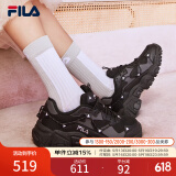 FILA斐乐猫爪鞋女鞋老爹鞋休闲鞋女休闲复古厚底运动鞋 猫爪一代-黑-BK 39