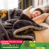 九洲鹿毛毯秋冬季加厚双层盖毯6.6斤拉舍尔保暖厚毯子200*230cm