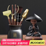 不拙茶道六君子套装功夫茶具配件茶夹子茶勺茶艺摆件茶具配件三件套 4-福运文泽茶道六君子+悟道过滤