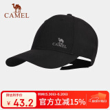 骆驼户外运动棒球帽男女鸭舌帽透气遮阳太阳帽遮脸帽133BARC017幻影黑