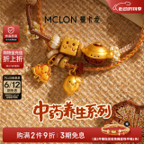 曼卡龙黄金转运珠中药养生系列黄金吊坠手饰串珠手串手链定价送女生礼物 何首乌·防脱固发