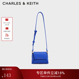 CHARLES&KEITH复古迷你单肩包斜挎包女零钱包包女包女士生日礼物CK6-60781906 CERULEAN天蓝色 XS