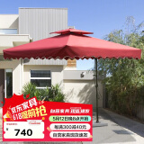 野人谷户外遮阳伞庭院伞大广告伞太阳伞2.5米罗马伞保安岗亭摆摊伞