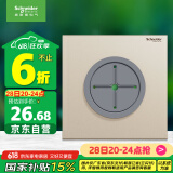 施耐德电气穿线面板 空白面板带出线孔 86型暗装引线面板 境尚系列 流光金