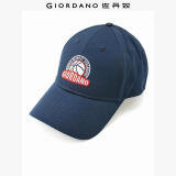 佐丹奴运动帽子男装品牌篮球刺绣鸭舌帽纯棉可调节棒球帽01202010 02海军蓝色 均码