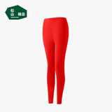 松山棉店【自由穿小暖羊打底裤】保暖打底裤女含羊毛可外穿高腰大码保暖裤 红色 L (推荐110-125斤)