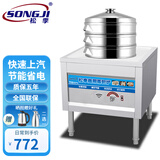 松季（SONGJI）蒸包炉商用电热节能全自动蒸包机燃气摆摊肠粉机小笼包饺子馒头包子保温蒸汽炉 纯燃气单孔丨熄火保护丨不用电