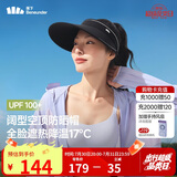 蕉下（beneunder）防晒帽子女黑胶空顶帽遮阳帽防紫外线遮脸太阳帽BM569黑