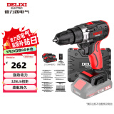 德力西（DELIXI）手电钻锂电钻电动螺丝刀家用充电式手钻电起子电批电动工具箱套装