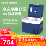 冰记车载冰箱车家两用30升大货车专用12V24V220V冷冻冷藏户外家居用品
