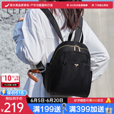 莱夫女包ins风韩版时尚双肩包帆布背包休闲旅行ipad小书包送闺蜜 中号经典黑-放10.2英寸ipad