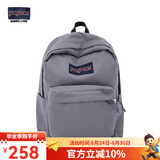 JANSPORT杰斯伯书包轻便双肩包男女旅行包简约背包电脑包学生校园 4QUE7H6雾灰-侧袋+隔层